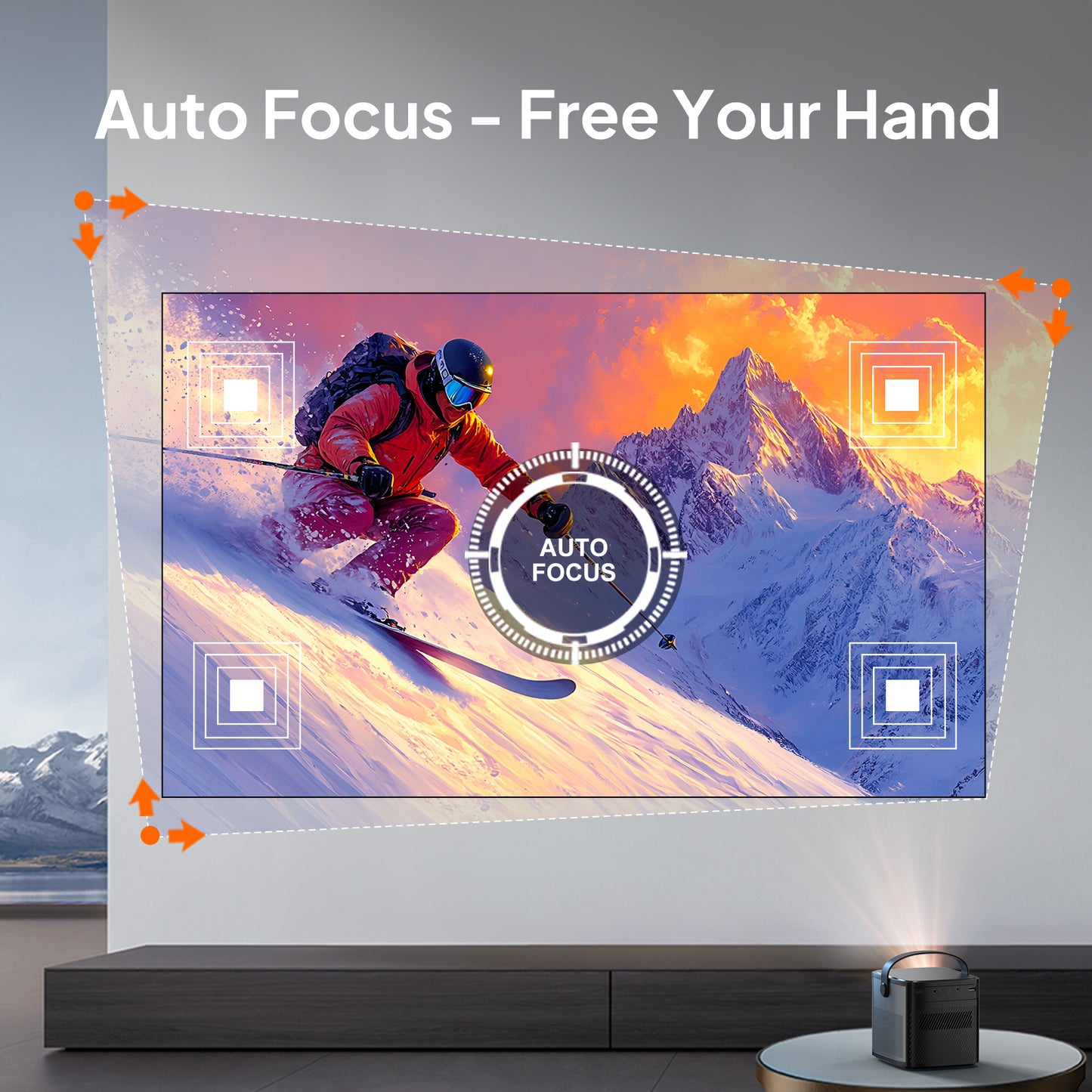 BYINTEK UFO U80 Max Projector – Full HD, 4K Decode, Android 11, Wi-Fi 6, Bluetooth 5.0, 300″ Display