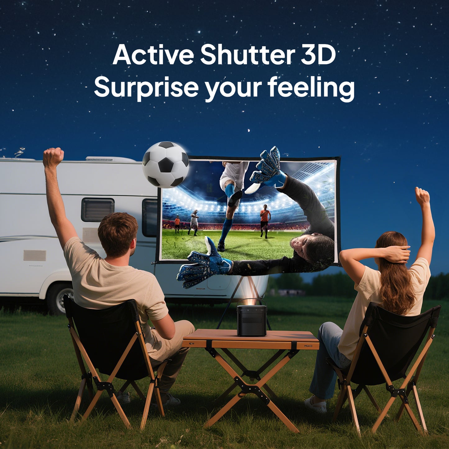 BYINTEK UFO U80 Max Projector – Full HD, 4K Decode, Android 11, Wi-Fi 6, Bluetooth 5.0, 300″ Display