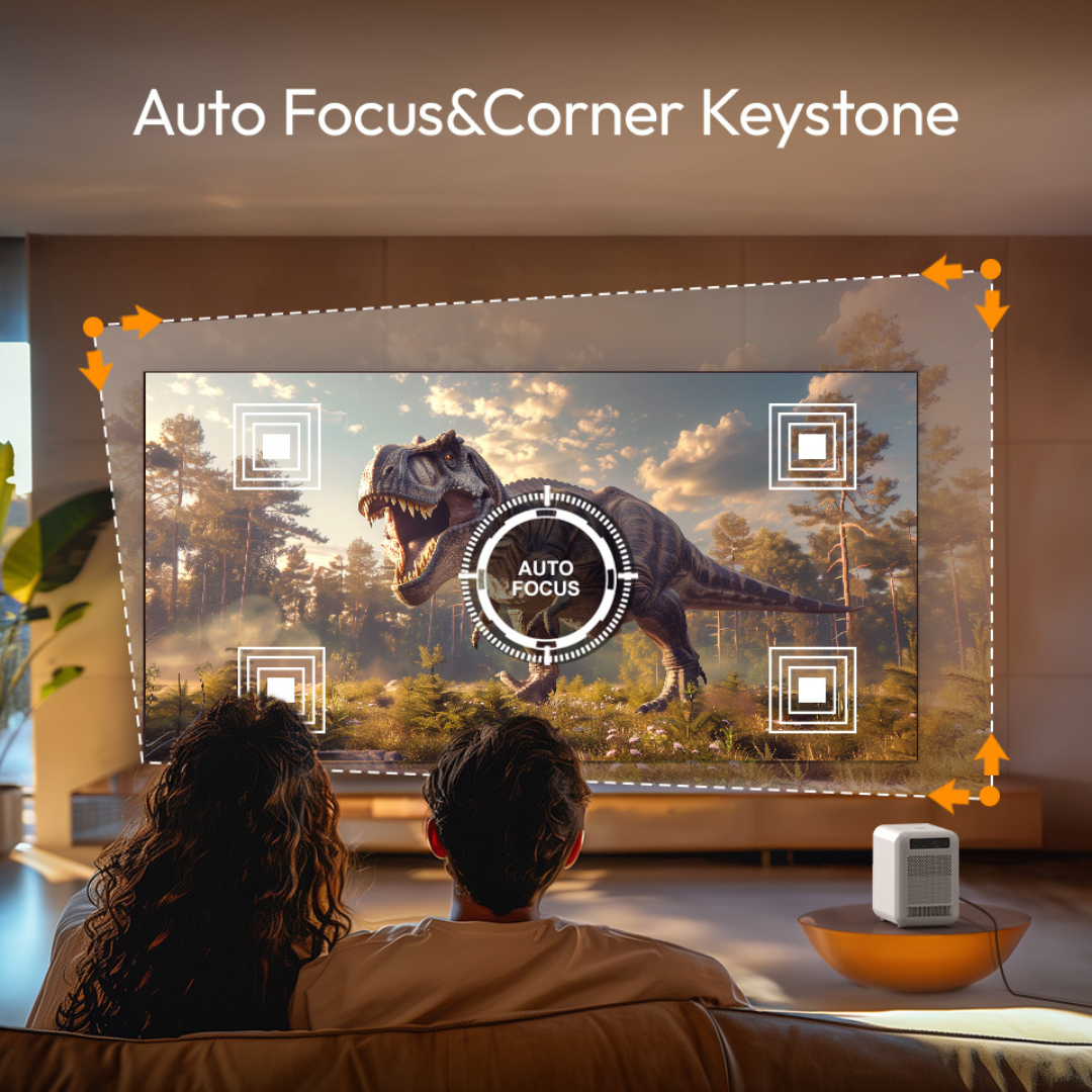 BYINTEK Love U4 Mini Projector – Full HD, 4K Support, Wi-Fi 6, Bluetooth, Auto Focus, 30–200″ Display